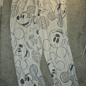 Disney Mickey Mouse womens size 2XL Pants Pajama Lounge comfy white purple stain
